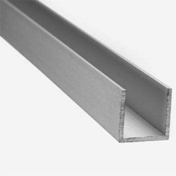 PERFIL CANAL U ALUM. PRATA - 10X10MM - 2.0M