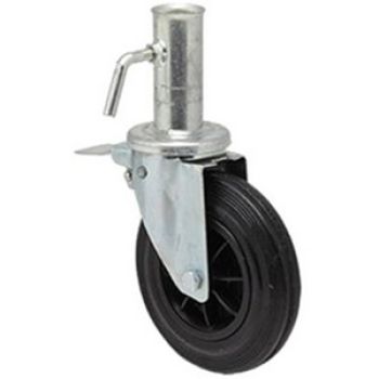 RODIZIO ANDAIME EXT. GIR. TRAV. BORR. PRETA- 200MM