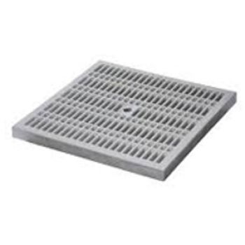 GRELHA PP CINZA SIMPLES - 20X20CM
