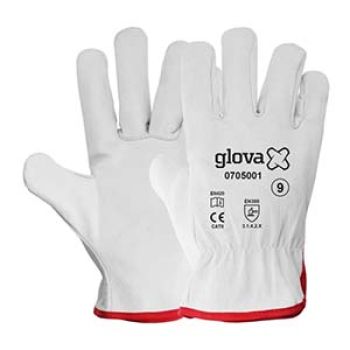 LUVA TIPO CHEFE PELE BOVINO CINZENTA - N.10