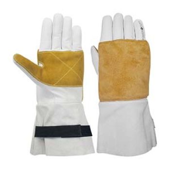 LUVA CRUTE C/ PALMA PELE C/ MANGUITO VELCRO - N.10