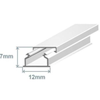 CALHA PLAST. ADESIVA BRANCA - 12X7MM - 2M