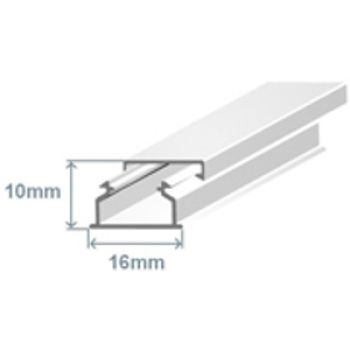 CALHA PLAST. ADESIVA BRANCA - 16X10MM - 2M