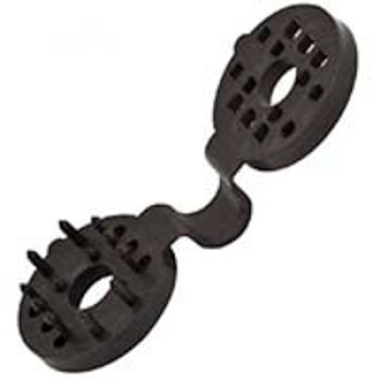 FIXADOR REDE PVC REDONDO PRETO - 10UN