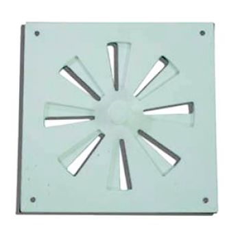 RESPIRO PLAST. BRANCO REGULAVEL - 15X15CM