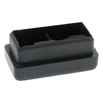 TACO PLAST. INT. BOL. RECT.PRETO- 35X20X1.5MM- 4UN