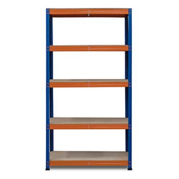 ESTANTE MET. 5PRAT. LISAS AZUL/LAR - 177X90X45CM