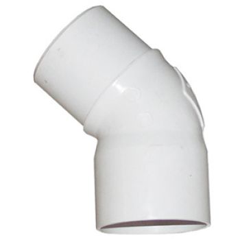 CURVA PVC BRANCA P/CALEIRA D-25 - 45º -75