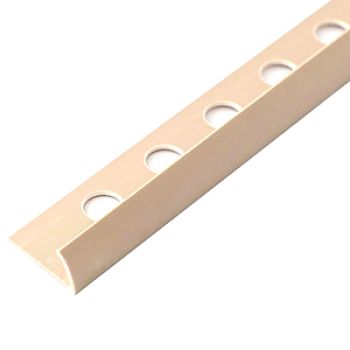 PERFIL CANTO AZULEJO PVC 12MM MARFIM - 2.60M