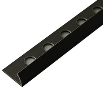 PERFIL CANTO AZULEJO PVC 12MM PRETO - 2.60M