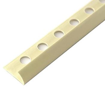 PERFIL CANTO AZULEJO PVC 12MM CHAMPANHE - 2.60M