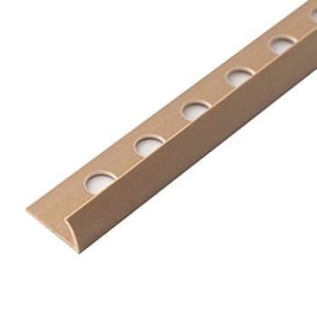 PERFIL CANTO AZULEJO PVC 12MM BEGE - 2.60M