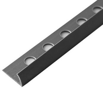 PERFIL CANTO AZULEJO PVC 12MM CINZA ESCURO - 2.60M