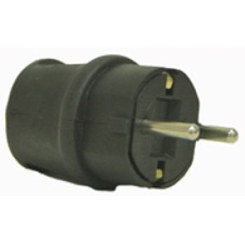 FICHA MACHO BORR. PRETA SCHUKO - 16A - 220V