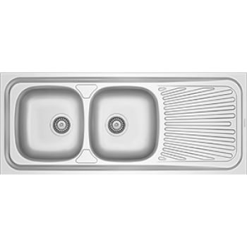 BANCA EMBUTIR 2 PIA INOX - 1200X500MM