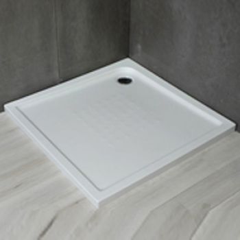 BASE CHUV. ACR. C/VALV. BRANCO GALIA - 80X80X5CM