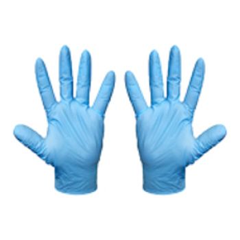 LUVA DESCART. NITRILO S/PO - AZUL - L - 100UN