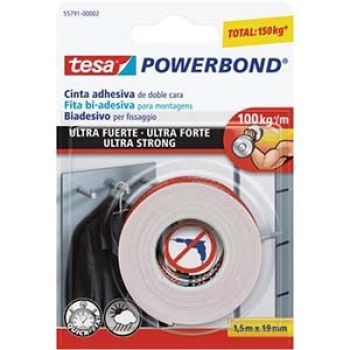 FITA BI-ADESIVA FORTE PAREDE -19MMX1.5M