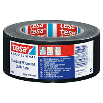 FITA ADES. AMER. TECIDO PRETO - 50MMX25M