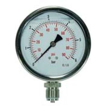 MANOMETRO VERT. GLICERINA - 1/4" -  0-6 BAR
