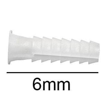 BUCHA PVC 6MM - 200UN