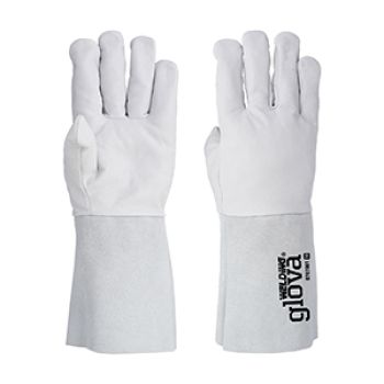 LUVA SOLDADOR MISTA CABRA CINZENTO 35CM - N.10