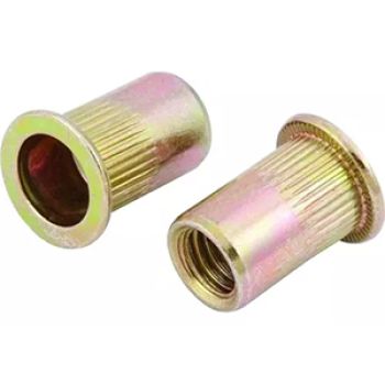 PORCA REBITE ESTRIADA ACO/ZINC M4 - 200UN