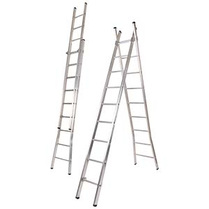 ESCADA EXTENS. ALUM. DUPLA DEG. REDONDO - 6M