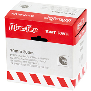 FITA SINALIZACAO VERM/BRANCO - 200M
