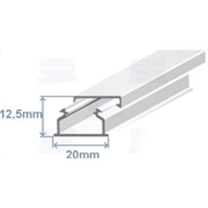 CALHA PLAST. ADESIVA BRANCA - 20X12.5MM - 2M