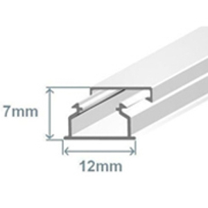CALHA PLAST. BRANCA - 12X7MM - 2M