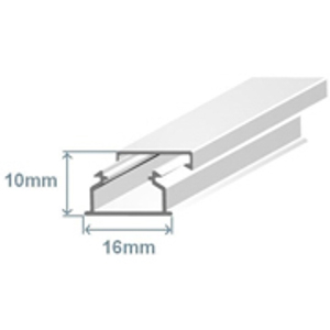 CALHA PLAST. ADESIVA BRANCA - 16X10MM - 2M