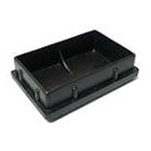 TACO PLAST. INT. RECT. PRETO - 60X40X1.5MM - 4UN