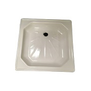 BASE CHUV. FIBRA QUAD. SIMPLES BRANCO - 60X60X7CM