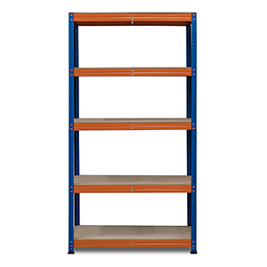 ESTANTE MET. 5PRAT. LISAS AZUL/LAR - 177X90X45CM