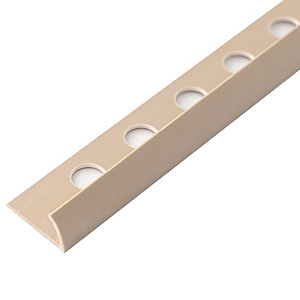 PERFIL CANTO AZULEJO PVC 9MM CREME - 2.60M