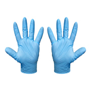 LUVA DESCART. NITRILO S/PO - AZUL - M - 100UN