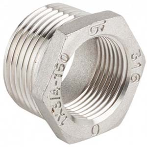 CASQ. PORCA RED. INOX 316 - 1"1/2x1"1/4
