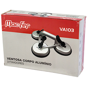VENTOSA VIDRACEIRO ALUMINIO 3F - 115MM - P/110KG