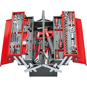 CAIXA FERRAMENTA METALICA COMPLETA - 113PC