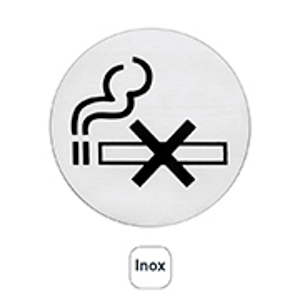 DISTICO REDONDO "NAO FUMAR" INOX - 50CM