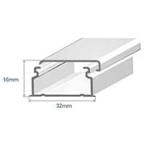 CALHA PLAST. BRANCA - 32X16MM - 2M