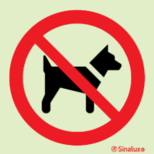 SINAL PVC OPACO - PROIBIDO ANIMAIS - 20X20CM